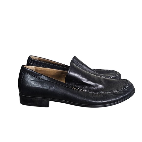 Johnston & Murphy Sheepskin Leather Loafers Sz 8.5M Black...